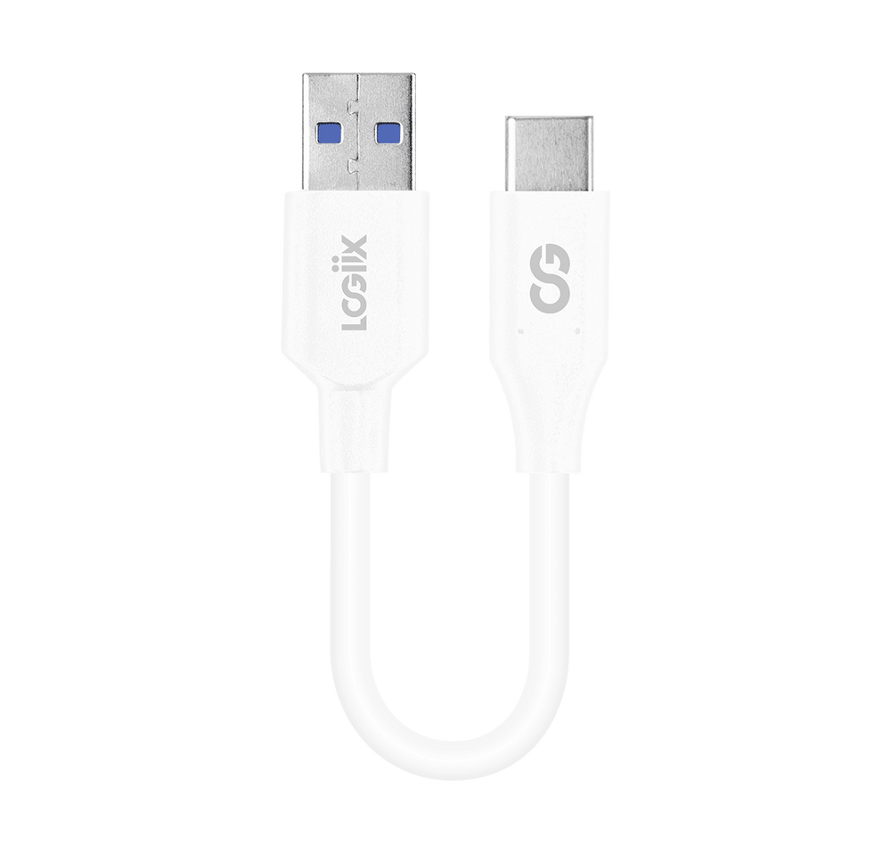 LOGiiX Sync & Charge USB-A to USB-C 15cm - White