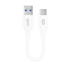 LOGiiX Sync & Charge USB-A to USB-C 15cm - White