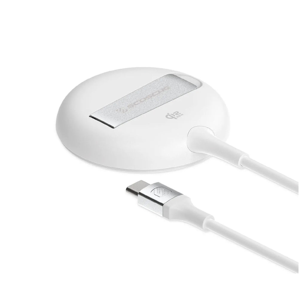 Scosche Chargepad Kick Wireless Charger with Kickstand - White