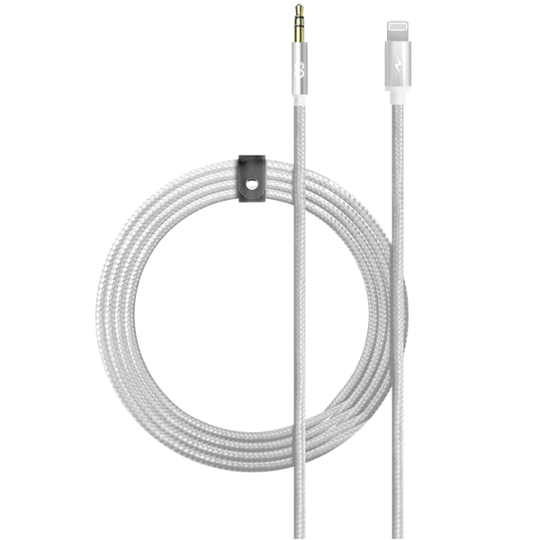 LOGiiX Piston Connect Braid 1M Aux to Lightning - White