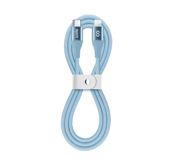 LOGiiX Vibrance Silicone Cable USB-C to Lightning - Blue