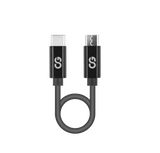 LOGiiX Sync & Charge Shortie 30cm USB-C to Micro USB - Black
