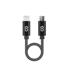 LOGiiX Sync & Charge Shortie 30cm USB-C to Micro USB - Black