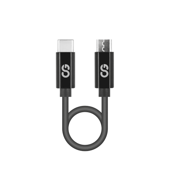 LOGiiX Sync & Charge Shortie 30cm USB-C to Micro USB - Black