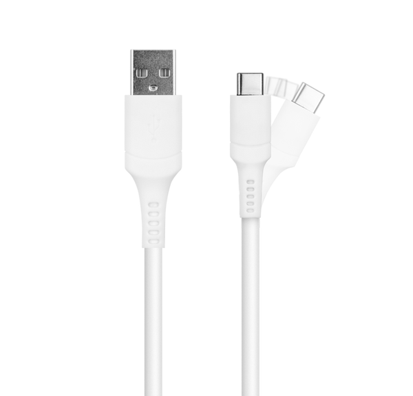 LOGiiX Sync & Charge Anti Stress 1.2M USB-A to USB-C - White
