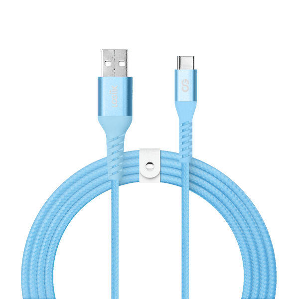 LOGiiX Vibrance Braid 1.2M USB-A to USB-C - Turquoise