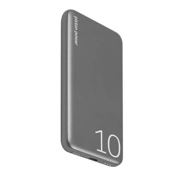 LOGiiX Piston Power 10000 mAh Aluminum Power Bank - Graphite Grey