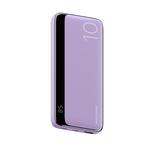 LOGiiX Vibrance Piston Power 10000 mAh Power Bank - Lavender