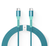 LOGiiX Vibrance Braid 1.2M USB Type-C to USB Type-C - Light Aqua
