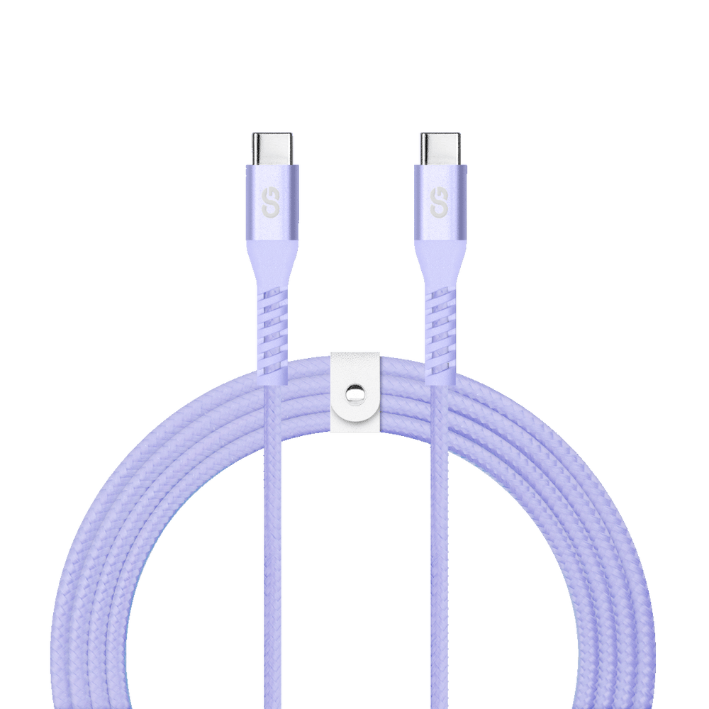 LOGiiX Vibrance Braid 1.2M USB-C to USB-C - Lavender