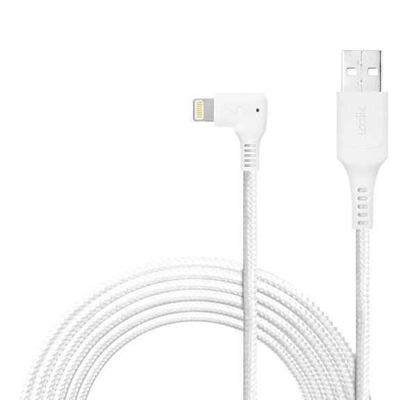 LOGiiX Piston Connect XL 90 3M USB-A to Lightning - White