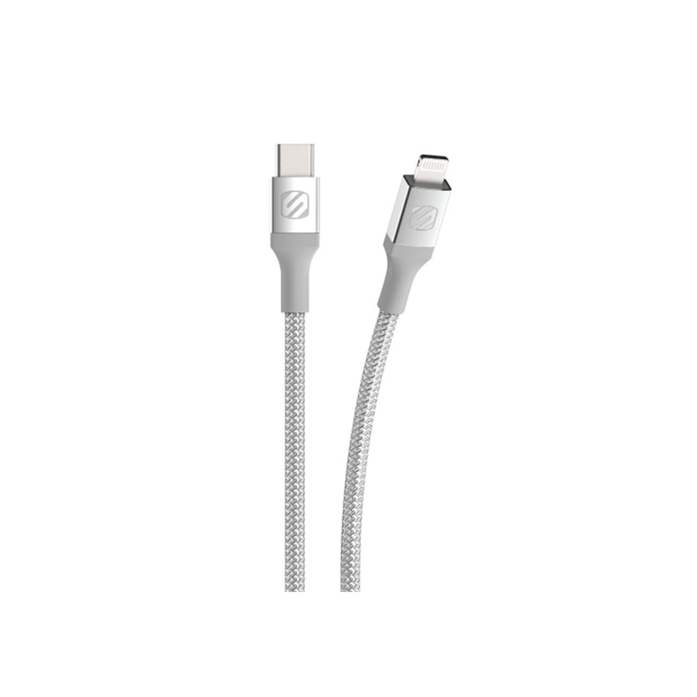 Scosche USB-C to Lightning Braided Charge & Sync Cable 4 ft. - Silver