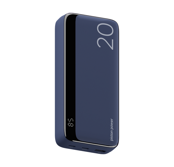 LOGiiX Vibrance Piston Power 20000 mAh Power Bank - Midnight Blue