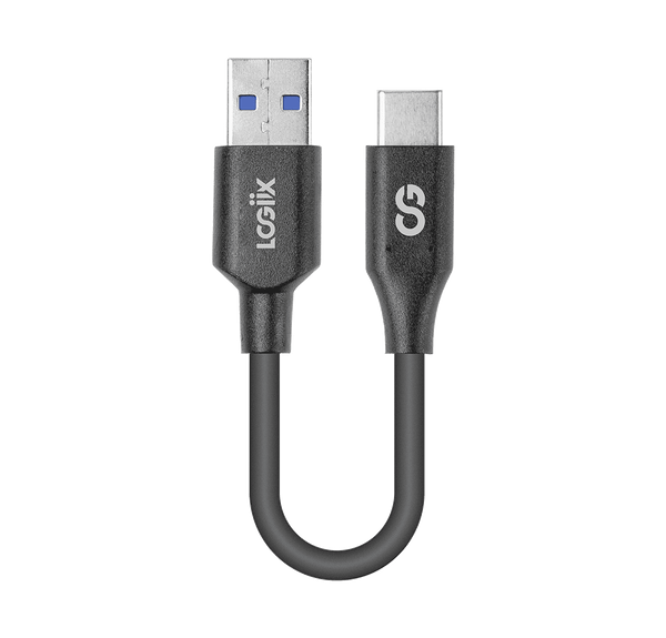 LOGiiX Sync & Charge USB-A to USB-C 15cm - Black