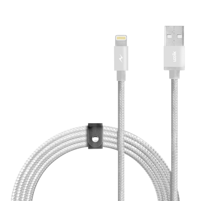 LOGiiX Piston Connect Braid 1.5M USB-A to Lightning - Silver