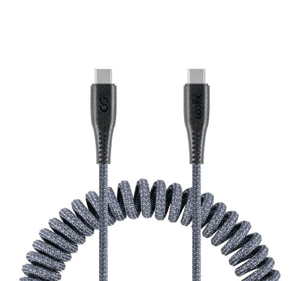 LOGiiX Piston Connect Coil USB-C to USB-C - Grey