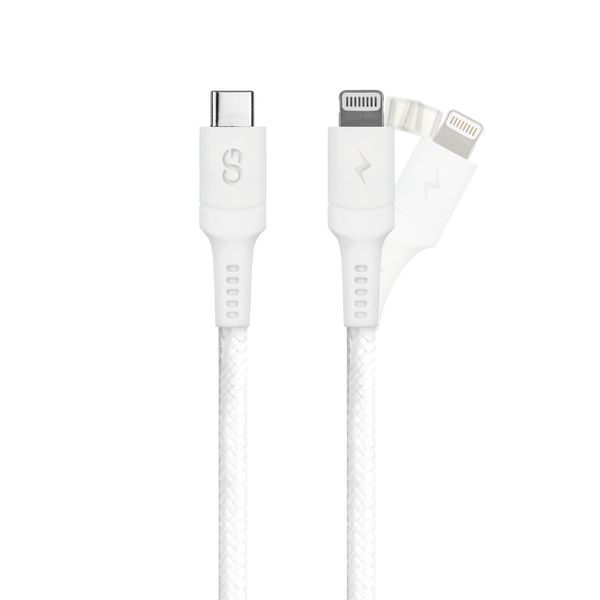 LOGiiX Sync & Charge Anti Stress 1.5M USB-C to Lightning - White