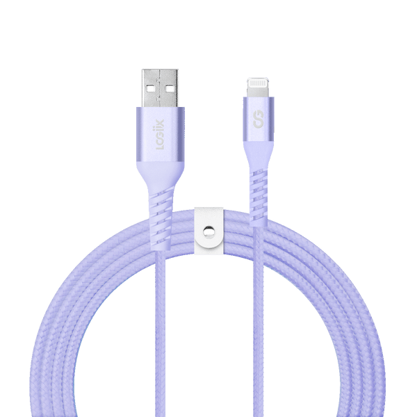 LOGiiX Vibrance Braid 1.2M USB-A to Lightning - Lavender