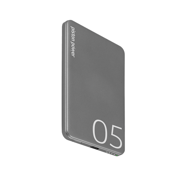 LOGiiX Piston Power 5000 mAh Aluminum Power Bank - Graphite Grey