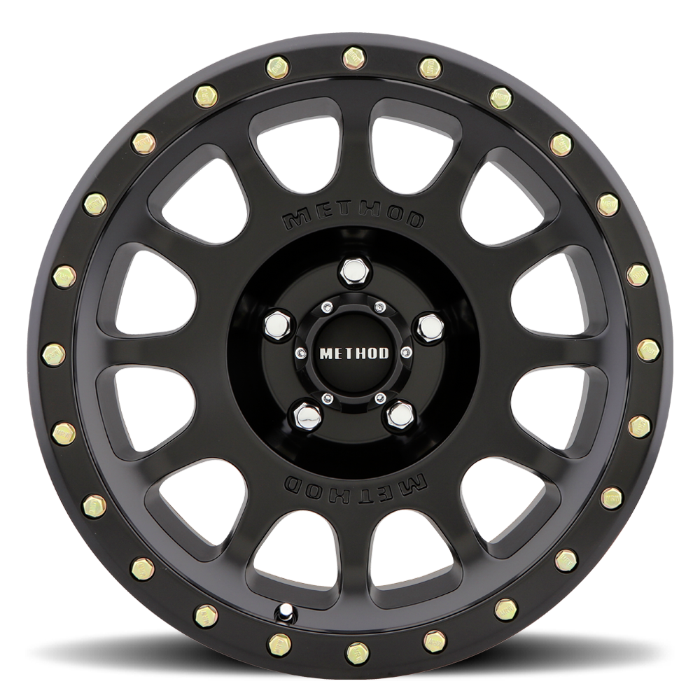 Jante Method MR305 NV - 20x10, déport -18mm, 8x6,5, alésage central 130,81mm, noir mat