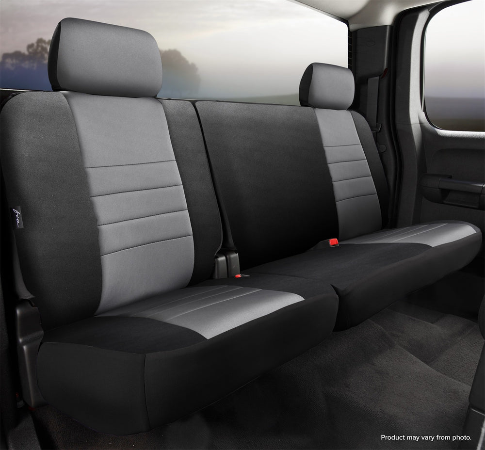 FIA Seat Cover Rear Second Neoprene Bench Seat 60/40 - Gray (FINP92-37GRAY)