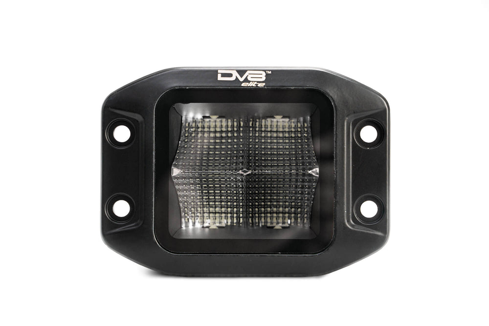 DV8 Offroad Be3Fmw40W Universal 3 Inch Flush Mount Cube Light Flood Pattern 40W 4800 Lumens Sold In Singles