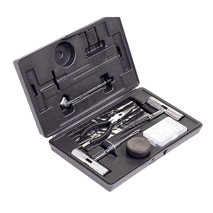 Kit de réparation de pneus OVS - Kit de 53 pièces avec boîte de rangement noire