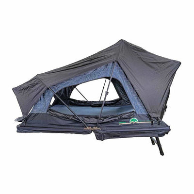 Overland Vehicle Systems Sherpa XD S3S - Soft Sided Roof Top Tent - 3 Person Grey Body/Black Rainfly