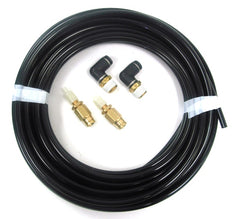 Ridetech Inflation kit with 30ft. 1/4" airline, 2 1/4" npt elbows and 2 schrader valves.