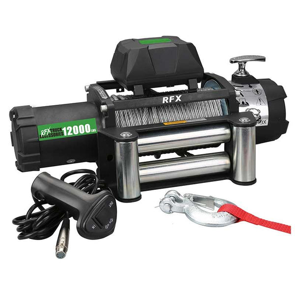 RFX 12000Lb Winch w/6Hp Series Wound Steel Rope (12000Lb, 6Hp, Steel Rope)
