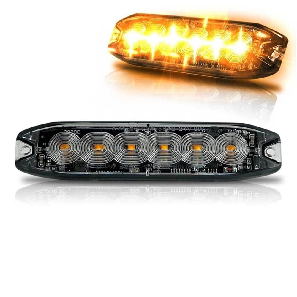 Brightsource Safety Light 5.1x1.2in Marker Light 6 LED Surface Mount 19 Flash Patterns (LIS19SM6A)