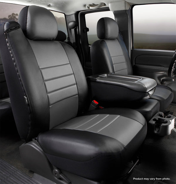 FIA Seat Cover Front LeatherLite Bench 40/20/40 - Gray (FISL68-37GRAY)