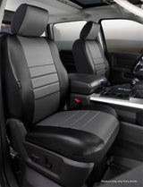 FIA Seat Cover Front LeatherLite Bucket Seat - Gray/Black