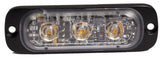 SWS Warning Systems Ultra License Plate Head 3 LED Surface Mount 12-24V - Amber