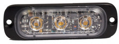Safety Whip SWS Warning Systems Ultra License Plate Head 3 LED Surface Mount 12-24V - Amber