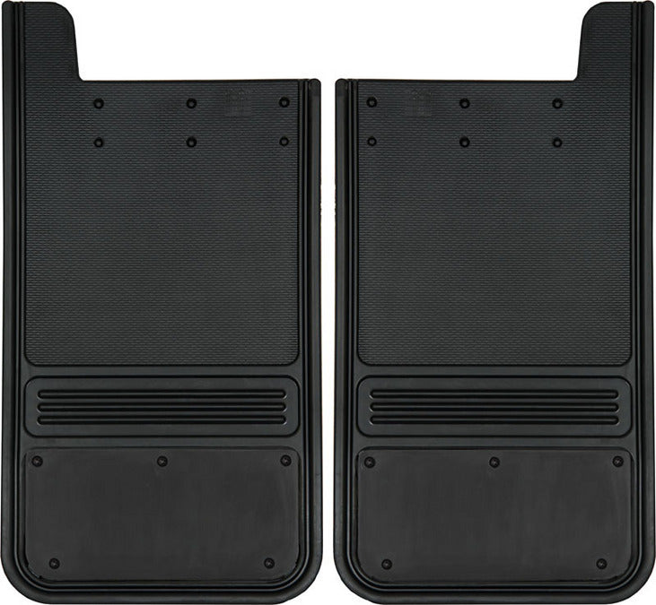 Truck Hardware Mudflap Pair Gatorback Pair Universal 12x23 Rectangular No Plate - Black (TH-GB1223BK)