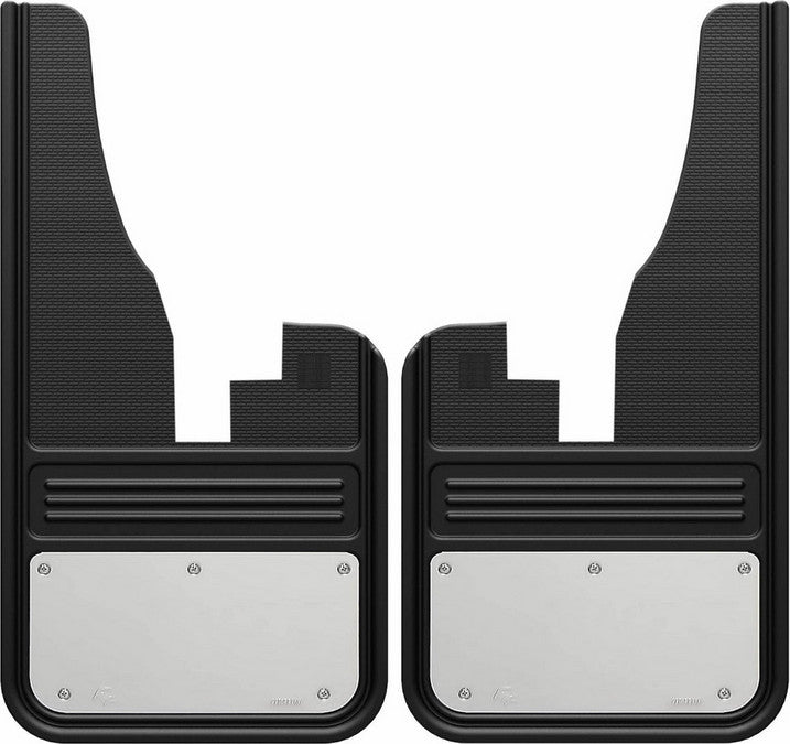 Truck Hardware Mudflap Pair Gatorback 12x23 Front No Logo - Stainless Steel (TH-GB1223C09SS)