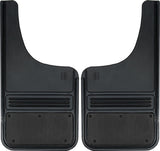 Truck Hardware Mudflap Pair Gatorback 12x23 Moon Cut No Plate - Black