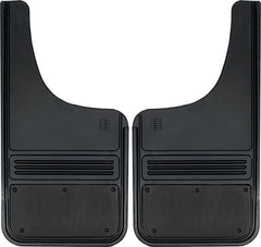 Truck Hardware Mudflap Pair Gatorback 12x23 Moon Cut No Plate - Black (TH-GB1223CUTBK)