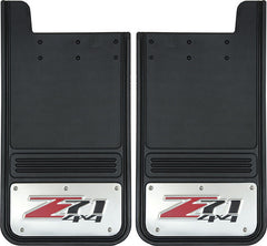 Truck Hardware Mudflap Pair Gatorback 12x23 Rectangular inZ71 4x4in Logo - Stainless Steel (TH-GB1223Z71)