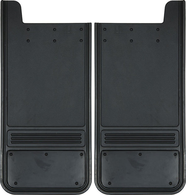 Truck Hardware Garde-boue Gatorback rectangulaires 12x26 (paire), sans plaque - noir (TH-GB1226BK)