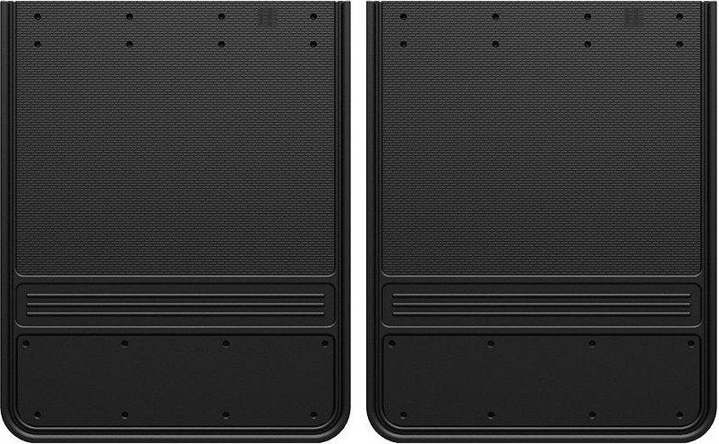 Truck Hardware Mudflap Pair Gatorback 19x24 Dually Rectangular No Plate - Black (TH-GB1924BK)