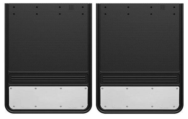Truck Hardware Mudflap Pair Gatorback 19x24 Dually Rectangular - Stainless Steel (TH-GB1924SS)