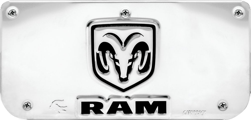 Plaque garde-boue pour camion Truck Hardware Gatorback 12 po noire, logo inRamHEADin – acier inoxydable