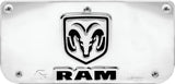 Truck Hardware Mudflap Plate Only Gatorback 12in Black inRamHEADin Logo - Stainless Steel