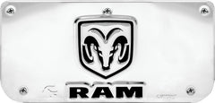 Plaque garde-boue pour camion Truck Hardware Gatorback 12 po noire, logo inRamHEADin – acier inoxydable
