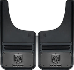 Quincaillerie de camion Bavettes (paire) Gatorback universelles 12x23 logo Ram V découpé - Gunmetal