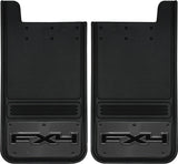 Truck Hardware Mudflap Pair Gatorback Universal 12X23 inFX4in Logo - Gunmetal