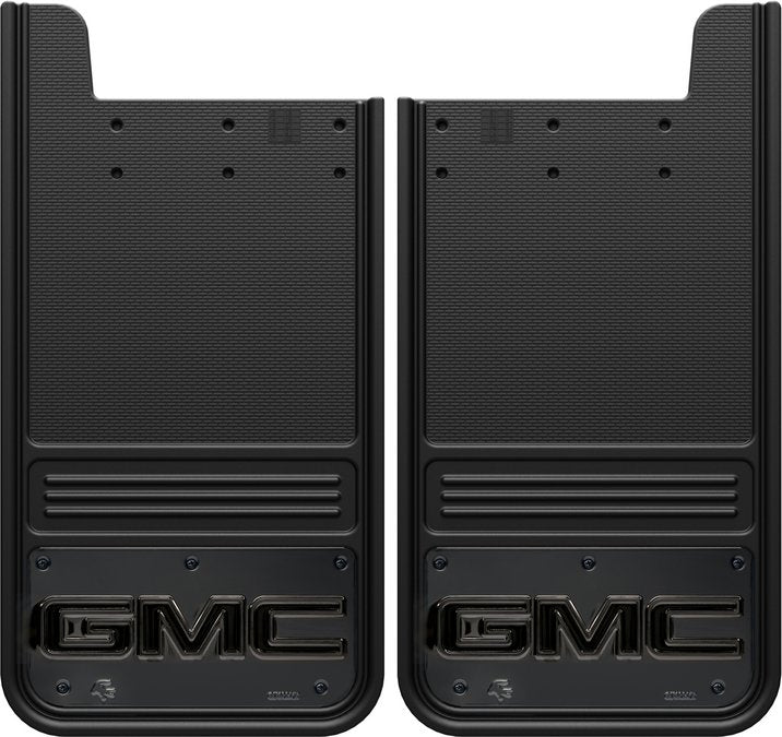 Truck Hardware Mudflap Pair Gatorback Universal 12X23 inGMCin Logo - Gunmetal (TH-GM1223G)