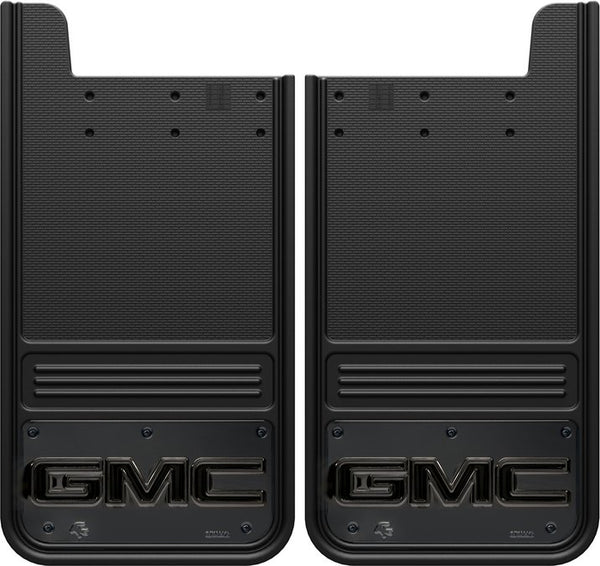 Truck Hardware Mudflap Pair Gatorback Universal 12X23 inGMCin Logo - Gunmetal (TH-GM1223G)